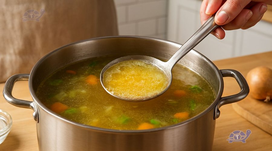 come sgrassare brodo