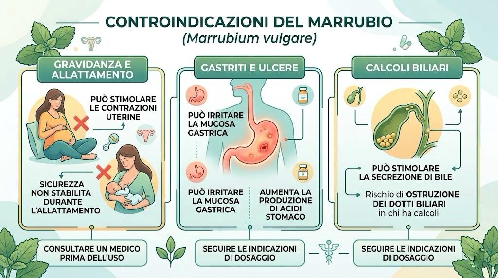 marrubio controindicazioni