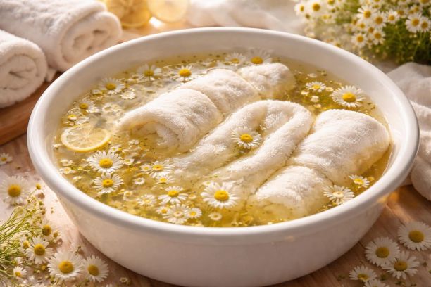 asciugamano camomilla