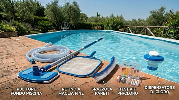 piscina attrezzi